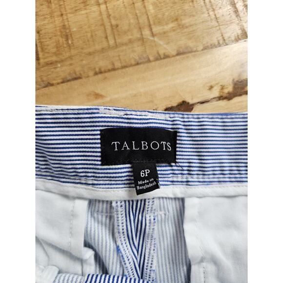 Talbots Hampshire Ankle Pant Women's 6 Petite Teatime Stripe Stretch Preppy - Picture 7 of 7